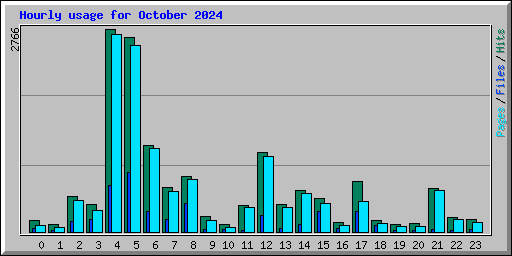 Hourly usage for October 2024