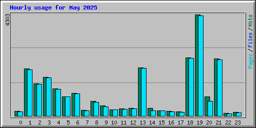 Hourly usage for May 2025