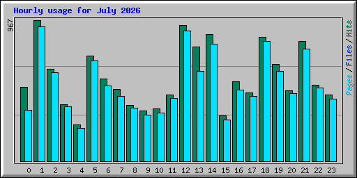 Hourly usage for July 2026