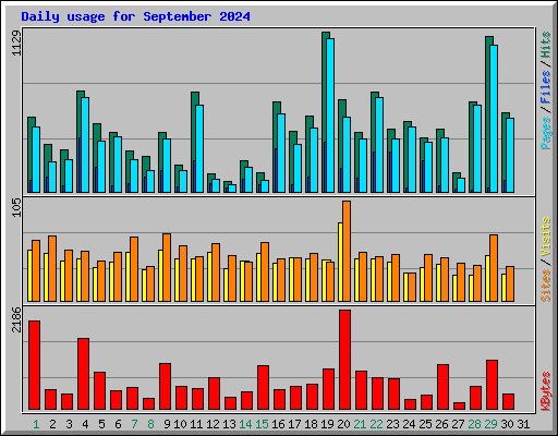 Daily usage for September 2024
