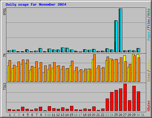 Daily usage for November 2024