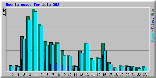 Hourly usage for July 2024