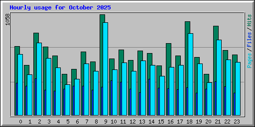 Hourly usage for October 2025