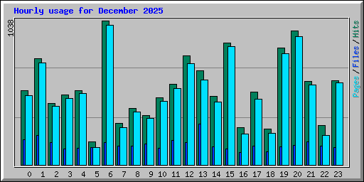 Hourly usage for December 2025