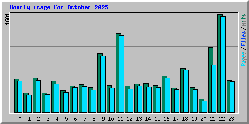 Hourly usage for October 2025