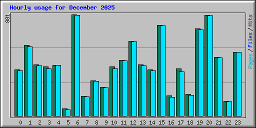 Hourly usage for December 2025